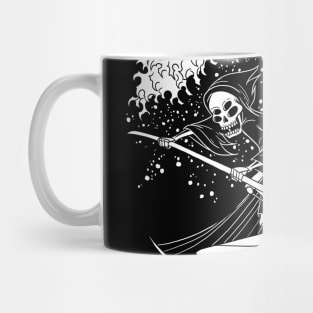 Blackcraft Grim Reaper Surfing Great Wave Mug